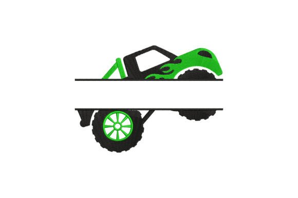 Charming Layered Monster Truck Monogram