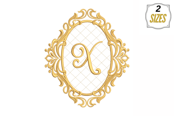 Charming Letter X in a Beautiful Frame
