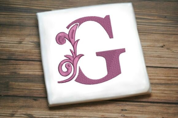 Elegant Flourished Leaf Monogram G