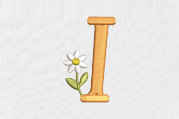 Elegant Letter I: Feathered and Leafy Design