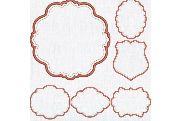 Elegant Set 6 Wedding Monogram Frames