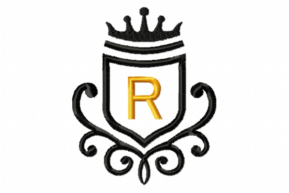 Elegant Vintage Royal Letter R for Premium Sweatshirts