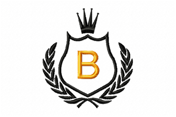 Exploring the Royal Crest Letter B Embroidery Design