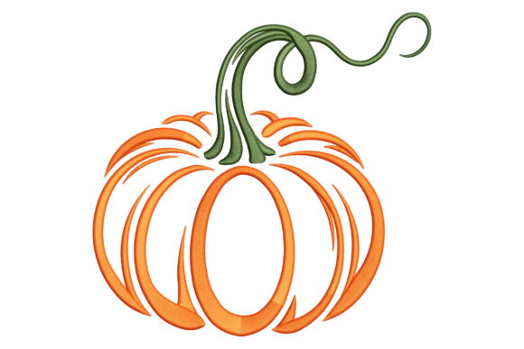 Fall Alphabet Pumpkin: A Stylish Autumn Embroidery Design