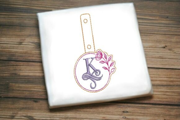 Floral Monogram Letter K ITH: A Touch of Elegance