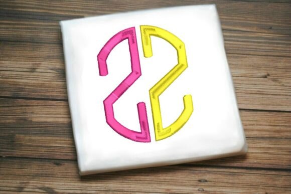 Geometric Split Letter Monogram Z: A Modern Embroidery Gem