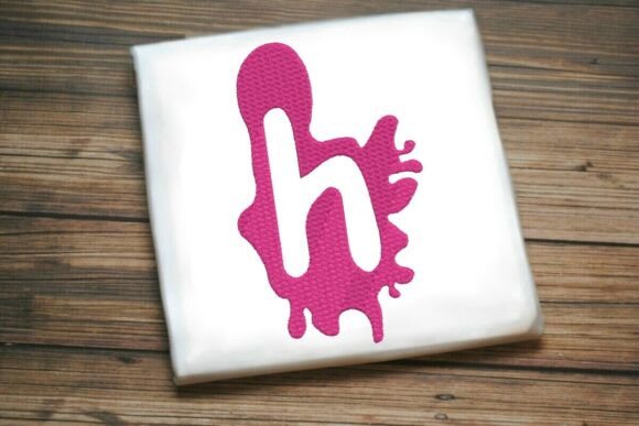 Paint Splash Monogram h: A Bold Embroidery Choice