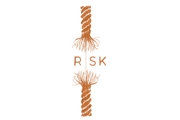Rustic Rope Monogram Split: A Charming Embroidery Design