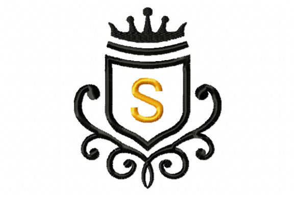 Vintage Royal Letter S: A Luxurious Embroidery Design